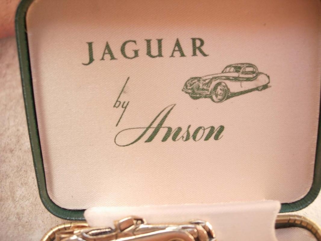 Jaguar XK120 Vintage cufflinks and Tie clip in original box Ansen cufflinks roadster sportscar cuff links