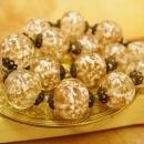 Early Murano Foil Glass necklace all original bead caps and clasp