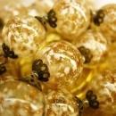 Early Murano Foil Glass necklace all original bead caps and clasp