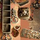 HUGE Antique skull Cross reliquary necklace Shrine sterling mythological cherubs and hidden compartments