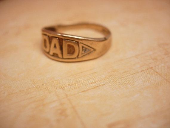 Vintage 10kt Gold DAD Ring Fathers Day Birthday