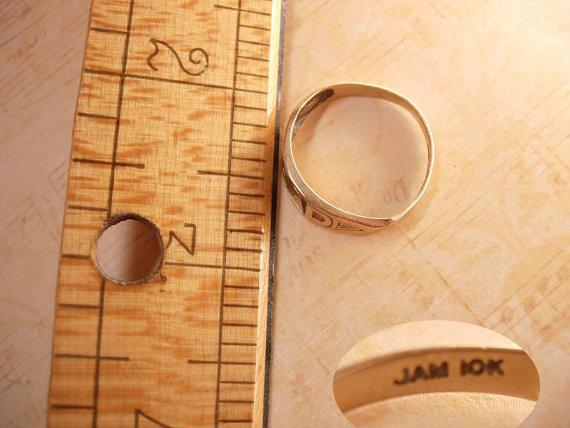 Vintage 10kt Gold DAD Ring Fathers Day Birthday
