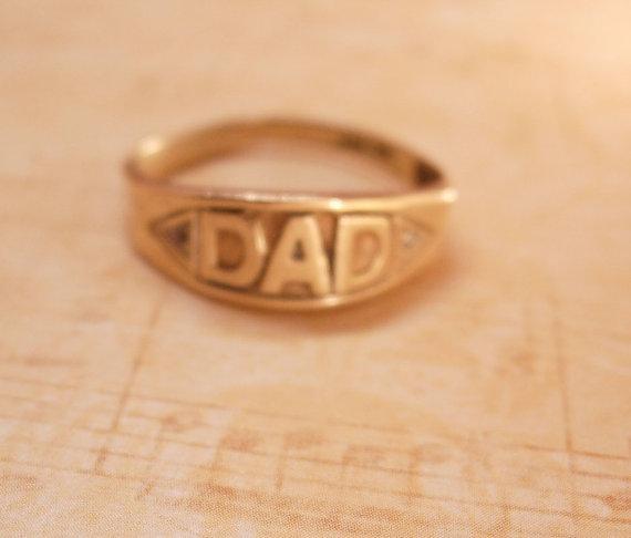 Vintage 10kt Gold DAD Ring Fathers Day Birthday