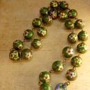 19th Century Chinese Cloisonne necklace ALL metal chinese with lotus flower enamel clasp