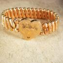 Antique Rose gold Victorian bracelet Heart locket vintage bracelet Sweetheart  gold filled Inscribed To Eva from Bob Always Yours 12-25-42