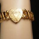 Antique Rose gold Victorian bracelet Heart locket vintage bracelet Sweetheart  gold filled Inscribed To Eva from Bob Always Yours 12-25-42