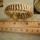Antique Rose gold Victorian bracelet Heart locket vintage bracelet Sweetheart  gold filled Inscribed To Eva from Bob Always Yours 12-25-42