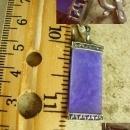 Sterling religious Jade Necklace Asian antique medal miraculous Mary  Drop necklace