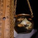 Vintage Fish bowl necklace Lucite goldfish pendant FIGURAL Acrylic jewelry Zoology gift ichthyologist