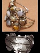 Gaudy AGATE HUGE Primitive Gothic Bracelet