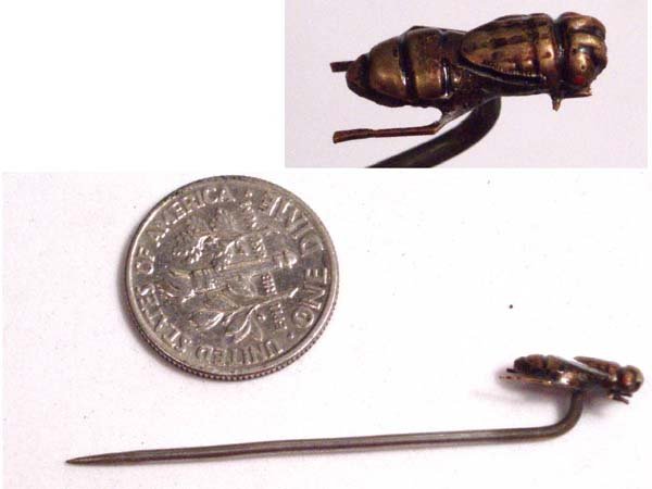 Antique aesthetic ant beetle INSECT STICKpin