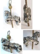 Vintage Carousel Horse Fob Charm PEndant