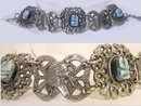 Vintage Egyptian scarab Queen Nefertiti goddess bracelet