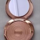 Large Ladies Compact Art Deco Swirled Heart