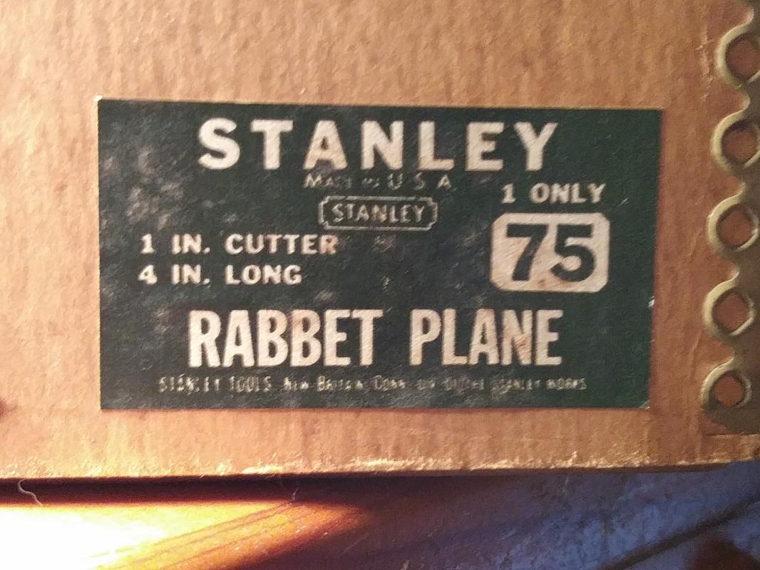 Stanley No. 75 Bull Nose Plane