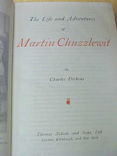 Dickens Martin Chuzzlewit Leather 1900's