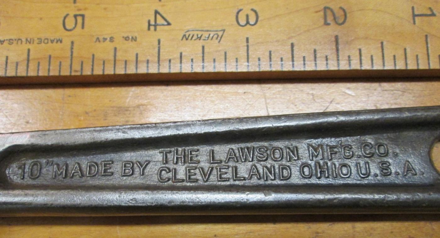 Lawson Pipe Wrench Offset Jaws 10 inch