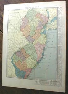 Antique Map New Jersey And Pennsylvania 1904