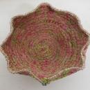 Bowl Woven Fabric Hand made Beaded