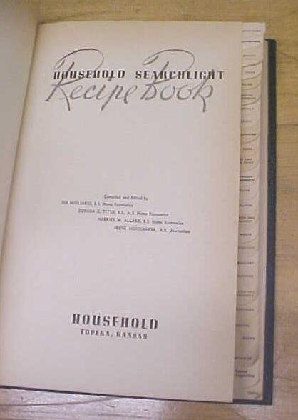 Household Searchlight Recipe Book 1954 Cookbook