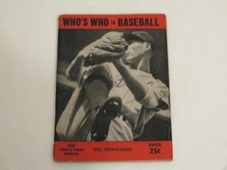 1946 Who's Who in Baseball Featuring Hal Newhouser and Philip Cavarreta