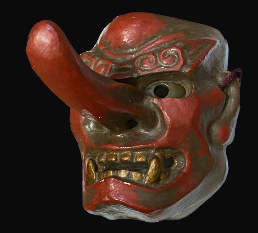 Japan - Handmade charismatic tengu mask - 1960s.