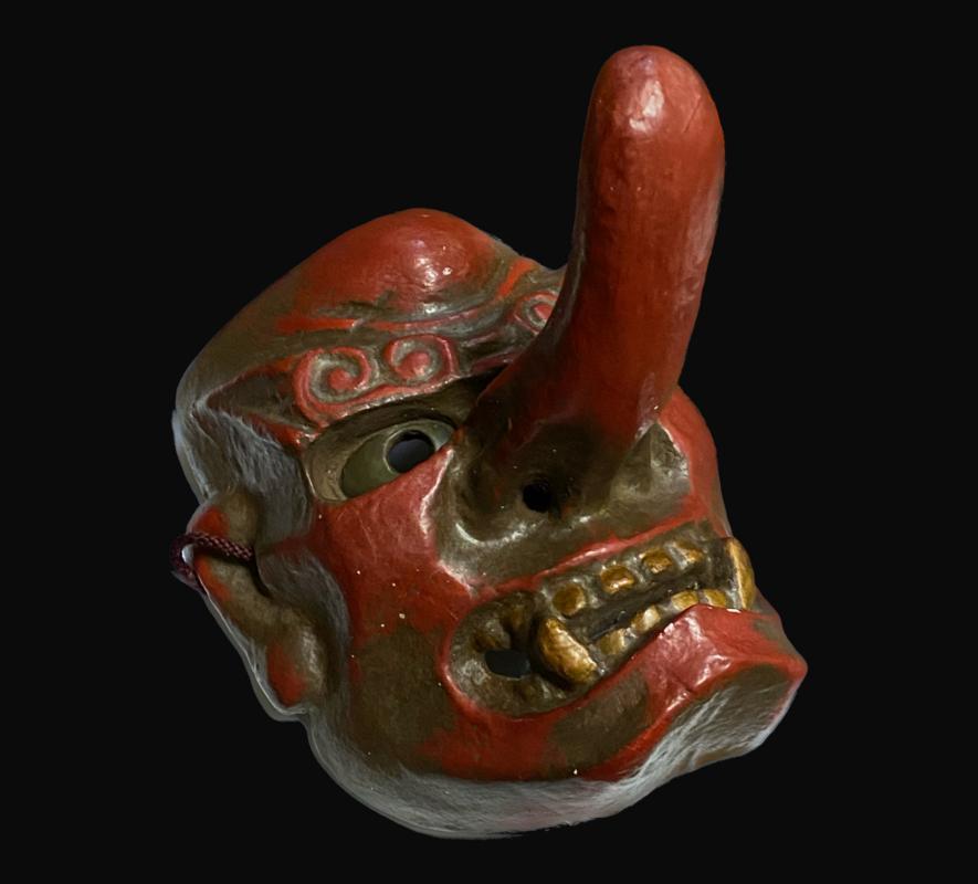 Japan - Handmade charismatic tengu mask - 1960s.