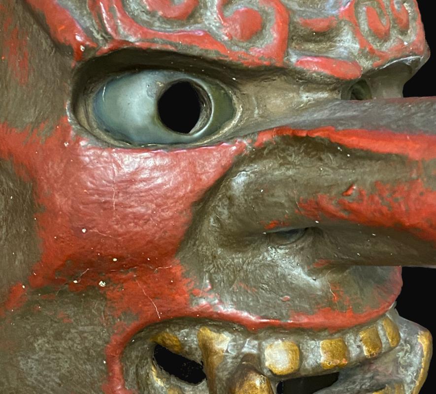 Japan - Handmade charismatic tengu mask - 1960s.