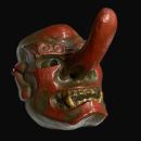 Japan - Handmade charismatic tengu mask - 1960s.