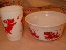 Scotty Dog child's bowl and mug set