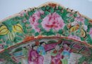 CIRCA 1850 CHIINESE EXPORT ROSE MEDALLION SHRIMP DISH 10 1/4