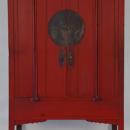 Antique Chinese Red Lacquered  Wedding Cabinet