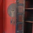Antique Chinese Red Lacquered  Wedding Cabinet