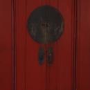 Antique Chinese Red Lacquered  Wedding Cabinet