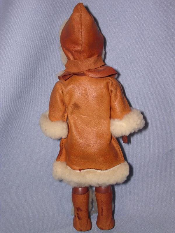 VINTAGE CARLSON ESKIMO DOLL LEATHER CLOTHING