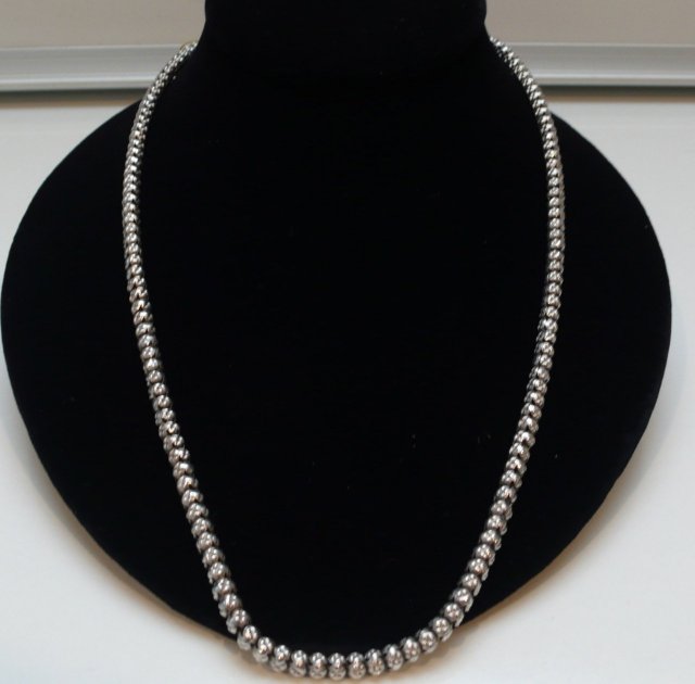 Victorian Sterling Silver Bead  Necklace