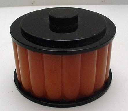 Bakelite Deco Orange and Black English Box