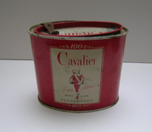 Cavalier King Size Cigarettes Advertising Tin