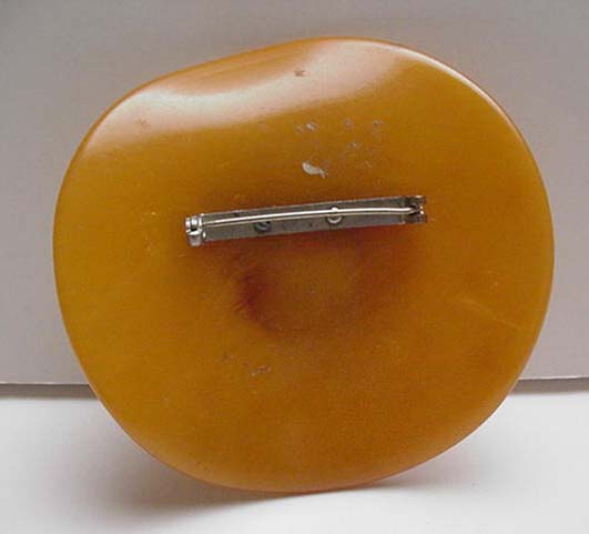 Bakelite Butterscotch Vintage Hat with Dots 