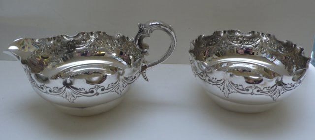 Victorian Silverplate Stawberry Serving Set