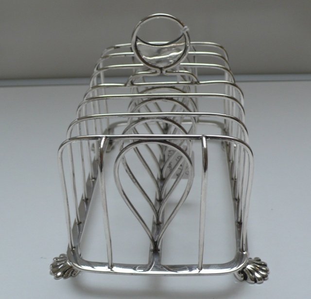 Sterling Silver Large English Toast Rack - London 1819