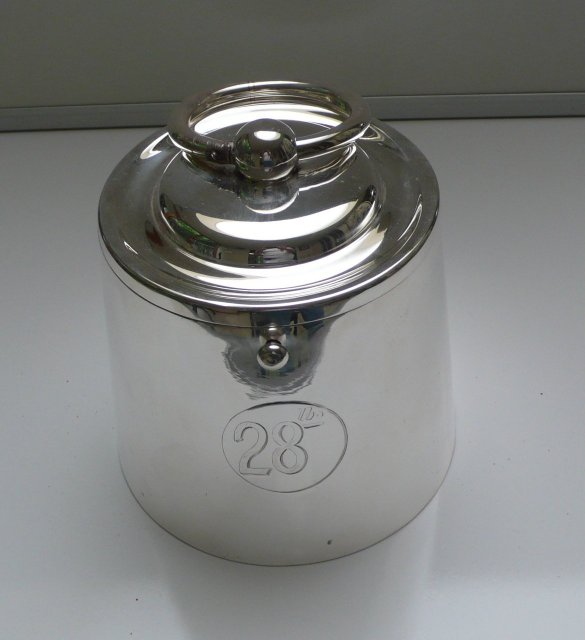 Victorian Silver Plate Cubelet Biscuit Box