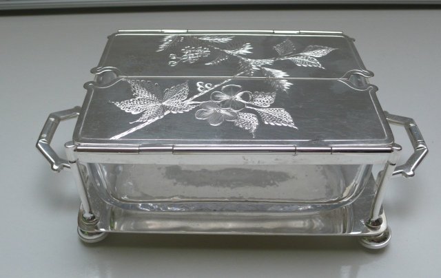 Victorian Silver Plate Sardine Box