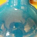 Large Chinese Turquoise Blue Bottle Vase