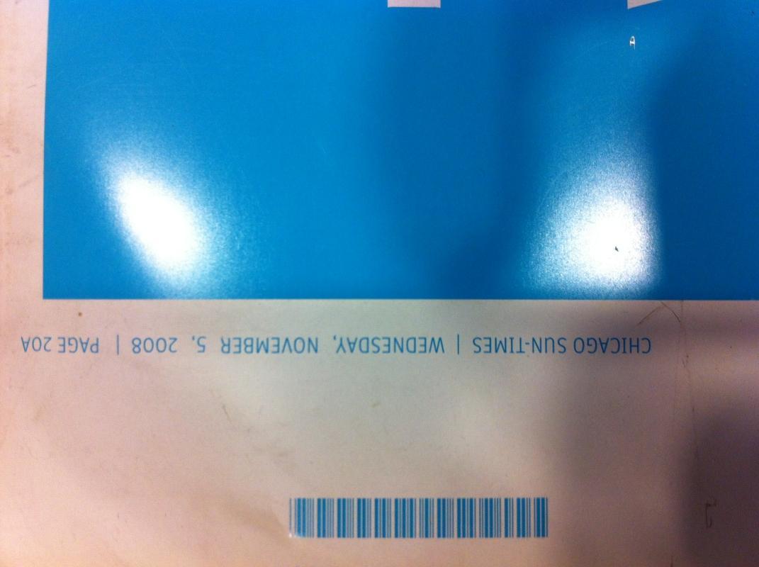 Obama Election Printing Plate