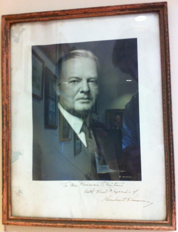 President Herbert Hoover Photo and Signature