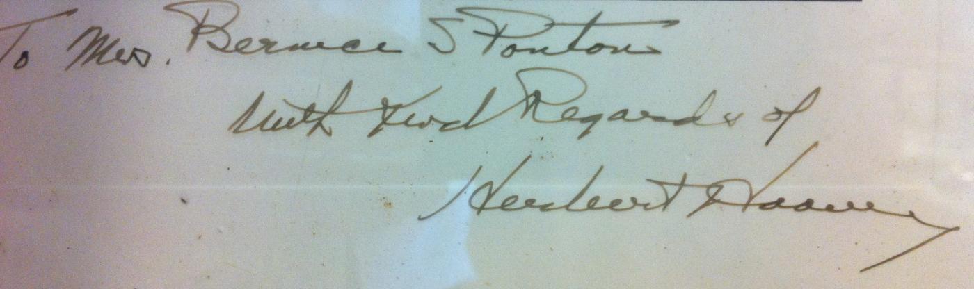 President Herbert Hoover Photo and Signature