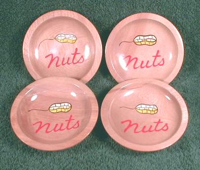 Woodpecker Woodware Peanut Wood Nut Bowls Set of 4 NOS