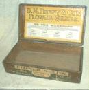 D.M.Ferry Flower Seeds Wood Box Paper Label - VERY Old