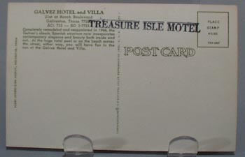 Galvez Hotel Galveston Texas Post Card